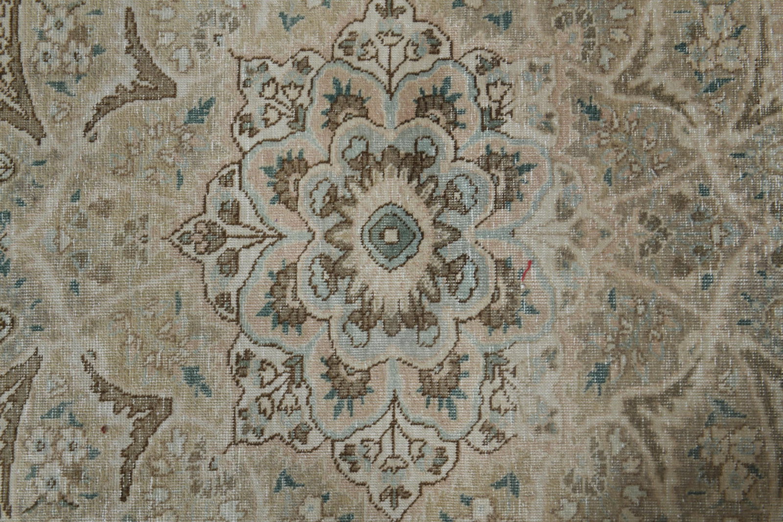 9'7x12'4 ft, BEIGE OVERSIZED RUG, Vintage Wool - 5