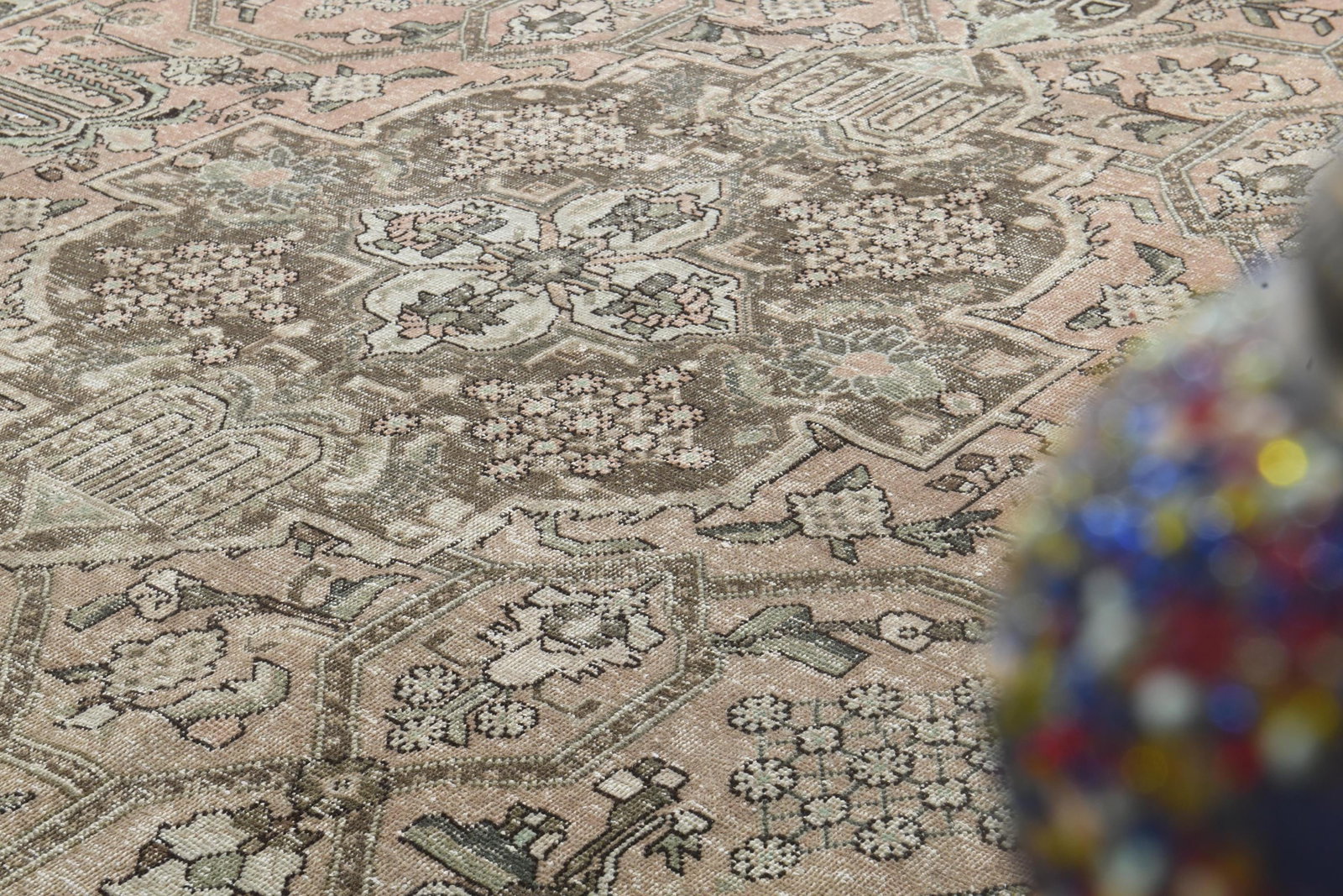 9'8x12'1 ft, ORANGE MINIMALIST RUG, Oversized - 7