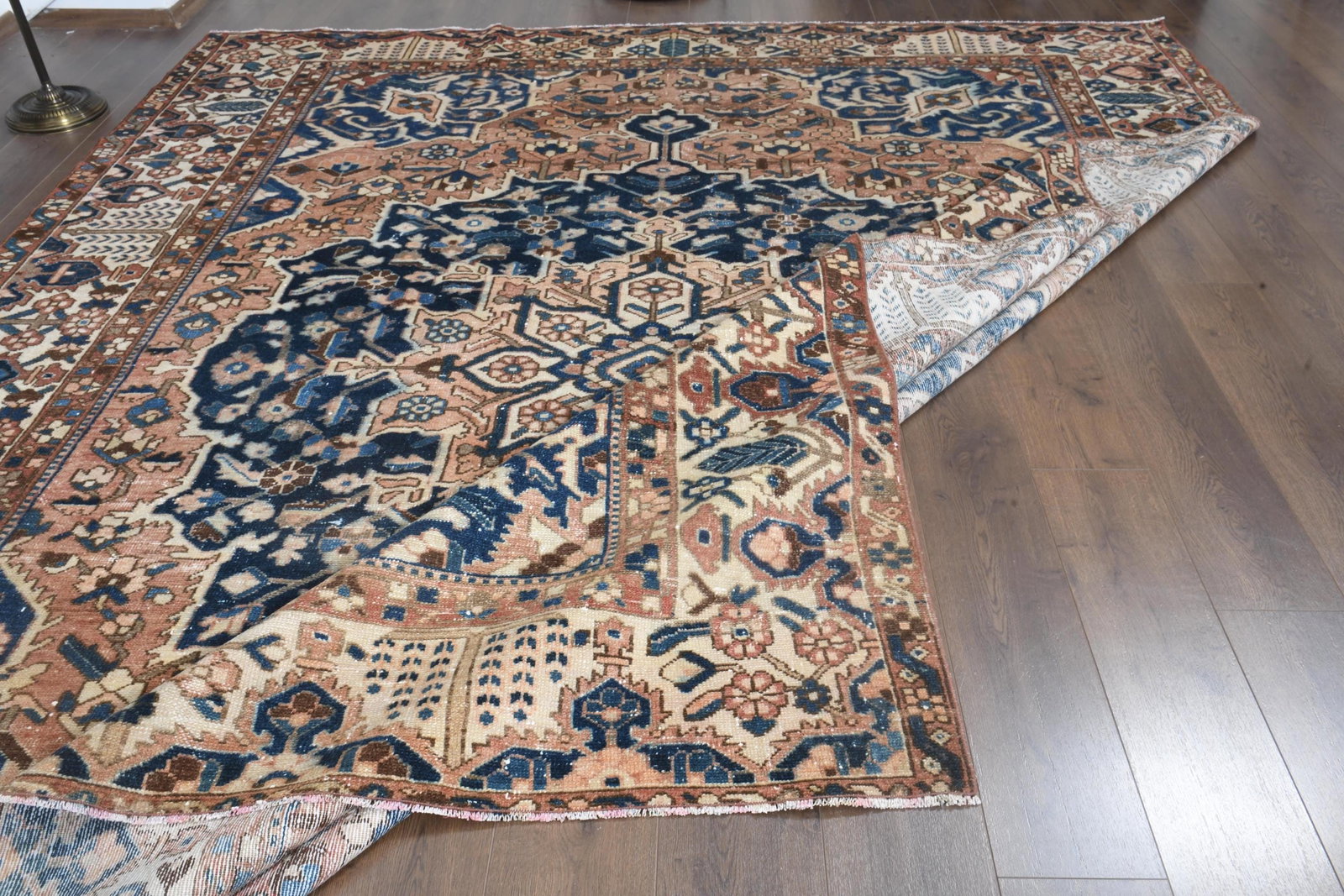 9'5x11'9 ft, OVERSIZED PERSIAN RUG, Brown Blue - 5