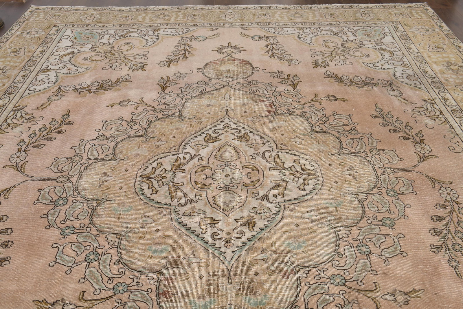 9'6x12'4 ft, OVERSIZED PERSIAN RUG, Orange Rug, 10x12 Large Area - 3