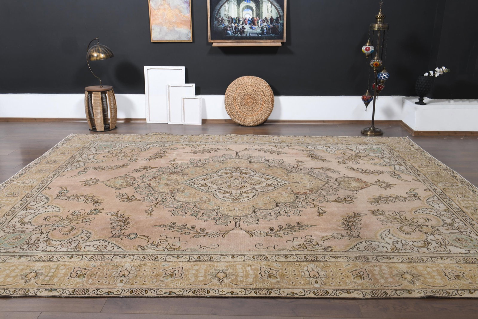 9'6x12'4 ft, OVERSIZED PERSIAN RUG, Orange Rug, 10x12 Large Area - 9