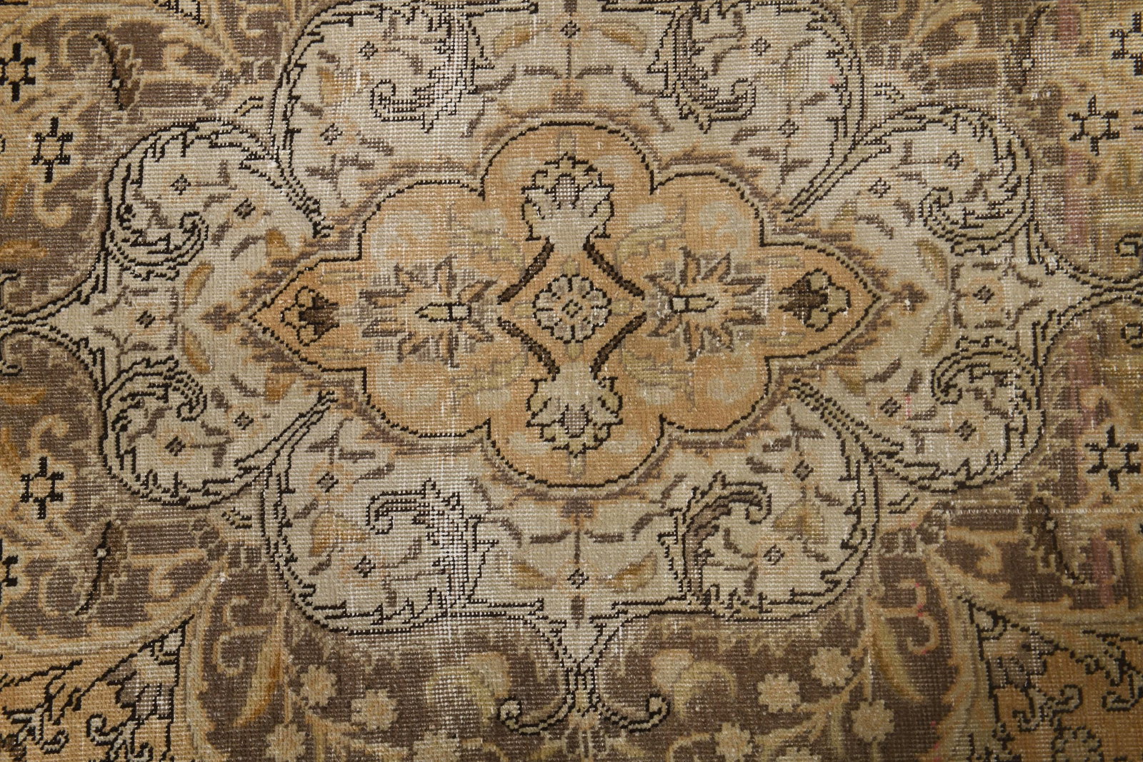 9'5x12'7 ft, ORANGE PERSIAN RUG, Vintage Handmade - 2