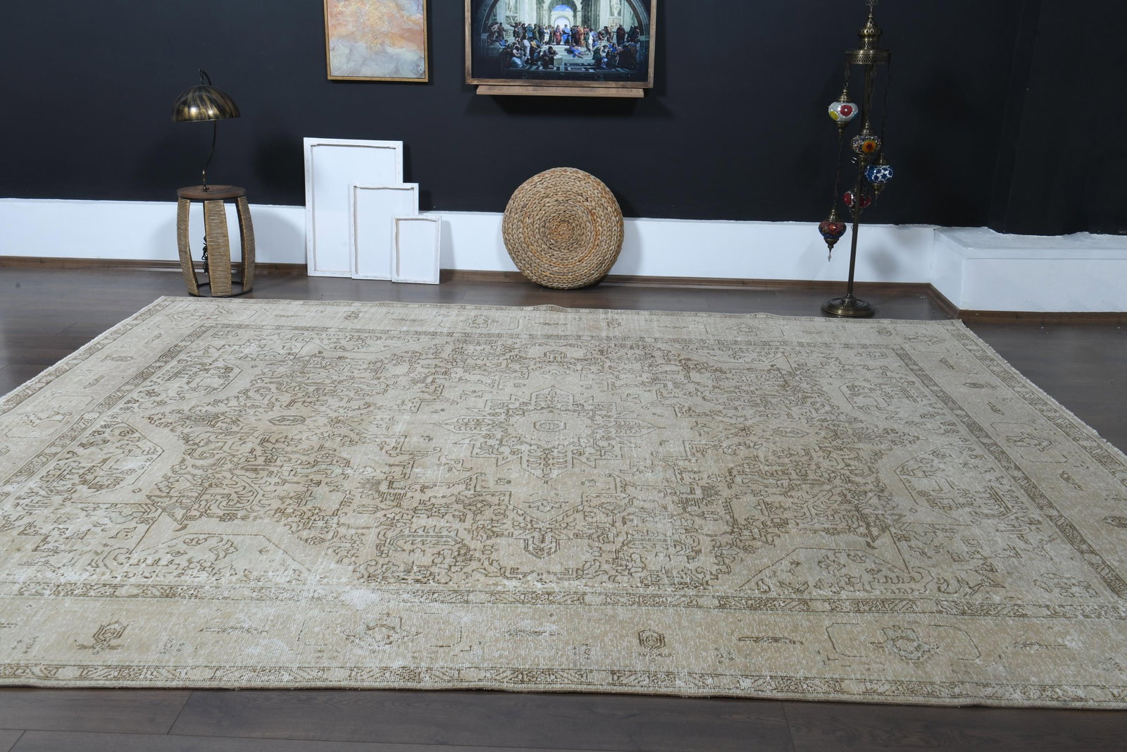 9'7x12'4 ft, NEUTRAL PERSIAN RUG - 9