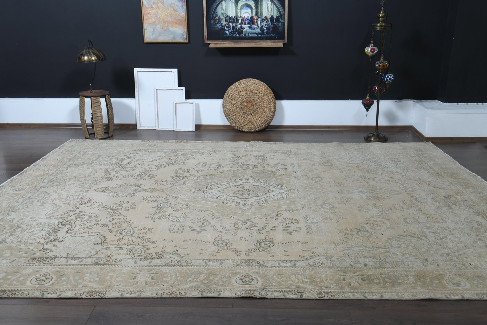 9'3x12'9 ft, OVERSIZED ORANGE BEIGE - 9