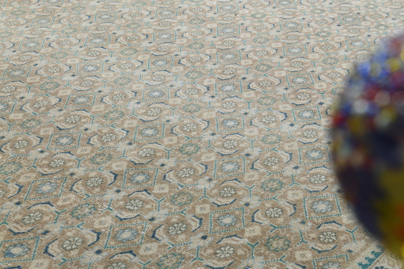 9.1x13.5 ft, PERSIAN NEUTRAL RUG, Oversized Antique - 7