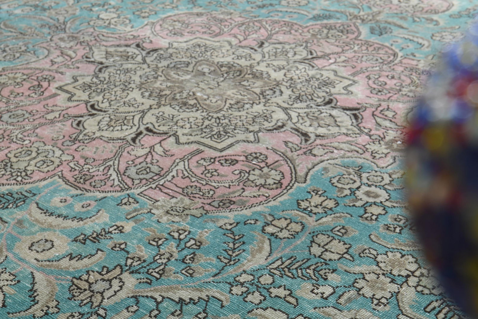 9.9x12.3 ft, LUXURY VINTAGE RUG, Handmade - 2