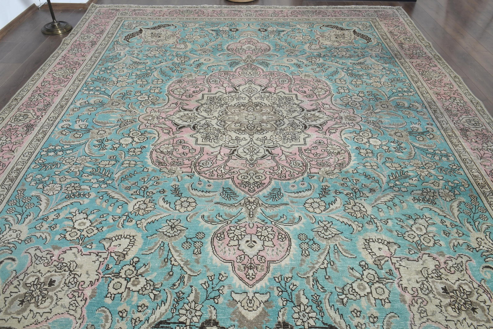 9.9x12.3 ft, LUXURY VINTAGE RUG, Handmade - 8