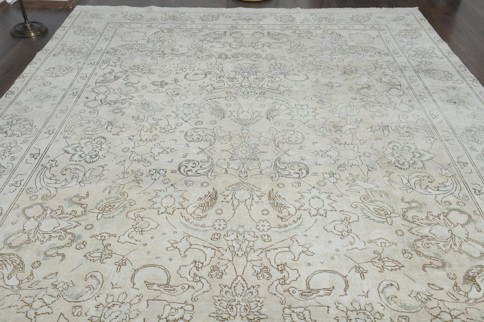 9.1x12.5 ft, BEIGE MINIMALIST RUG - 3