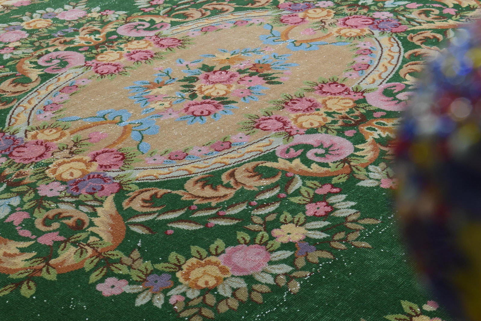 9.3x13 ft, TRIBAL OVERSIZED RUG, Vintage - 7