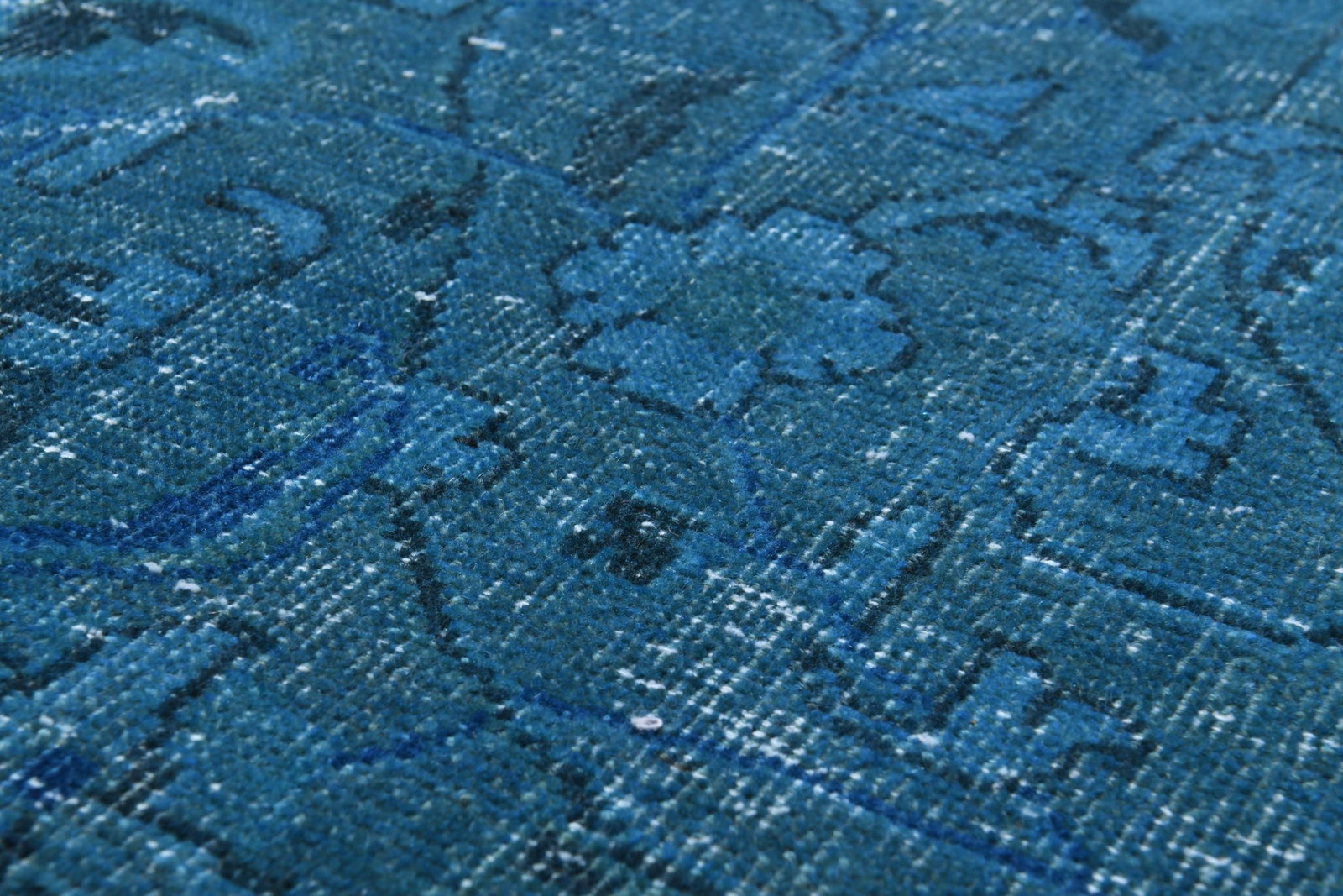 10x13'6 ft, BLUE OVERSIZED RUG, Vintage - 6