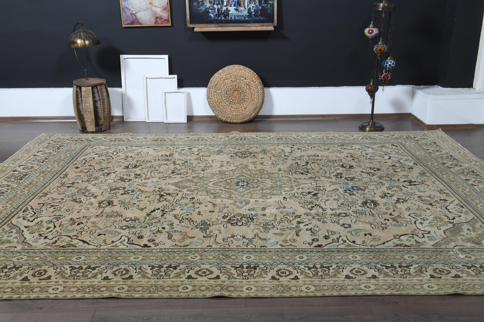 9.2x12.7 ft, PERSIAN MINIMALIST RUG - 9