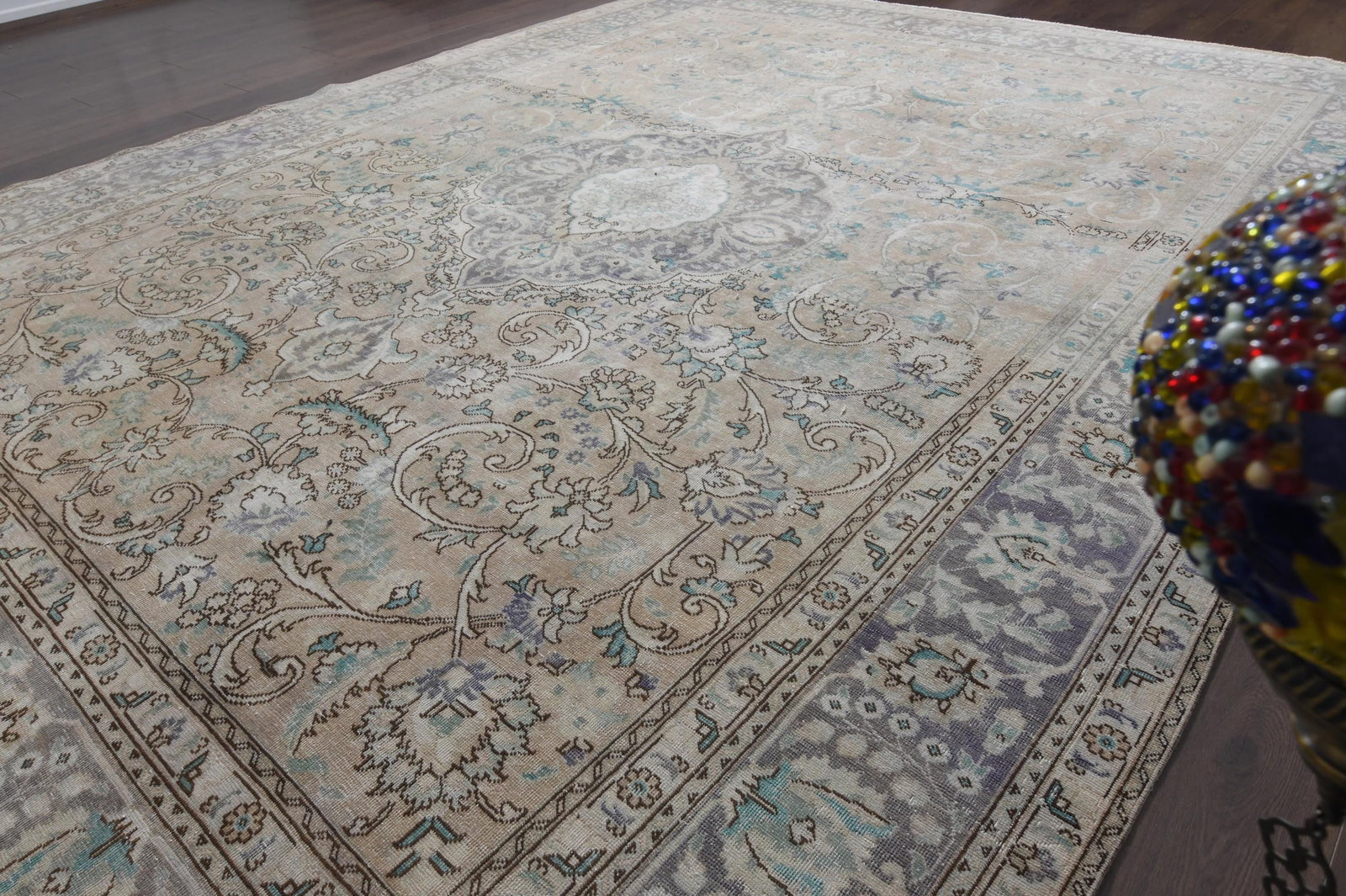 9.8x12.6 ft, NEUTRAL PERSIAN RUG - 7