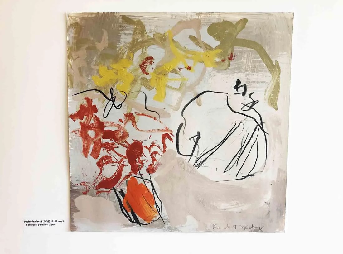 Sophistication 2 Contemporary Original Abstract Expressionist Painting by Brent Baker - 2