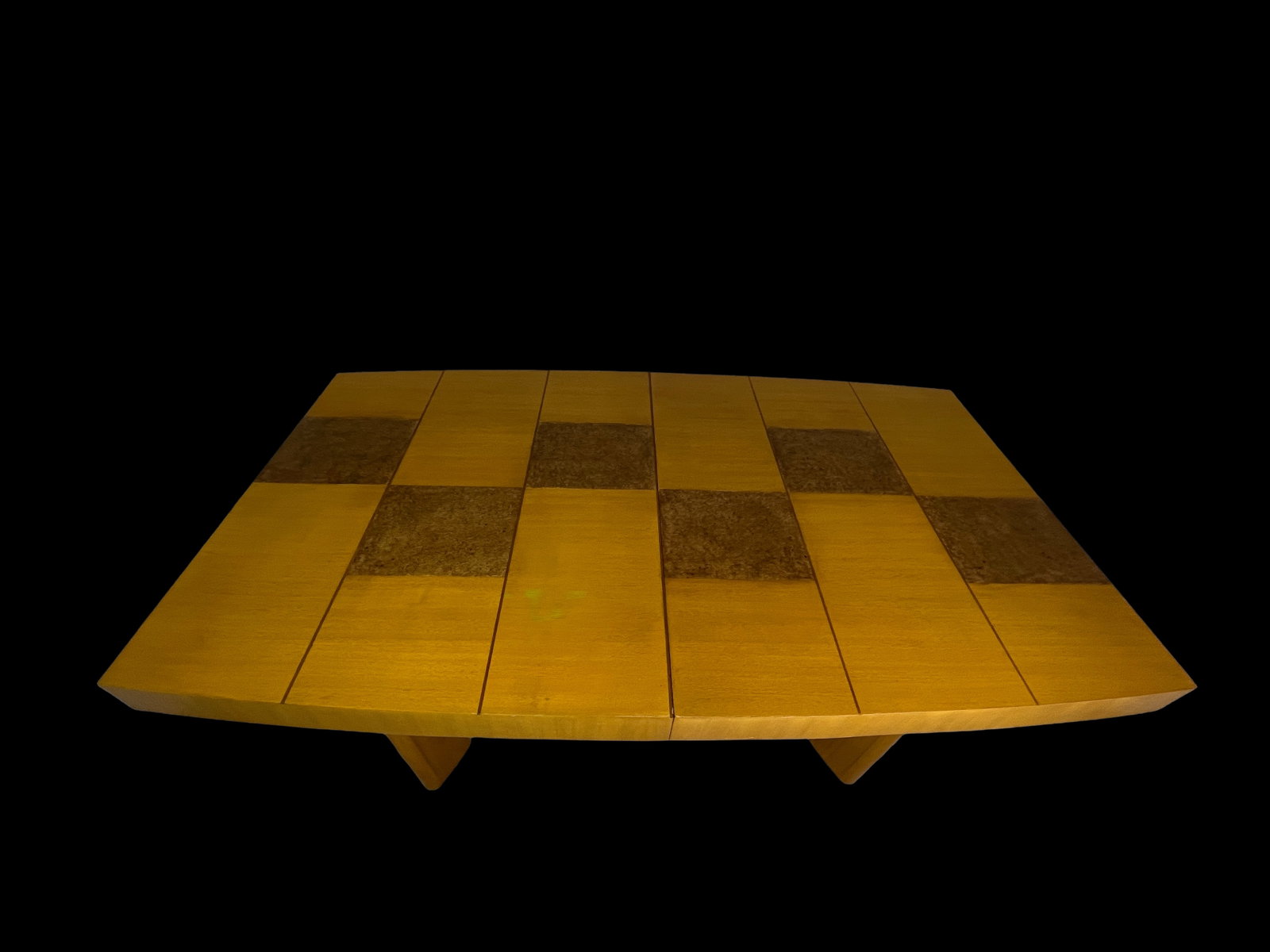 Sculptural Mid-Century Blonde Mahogany Dining Table by Herman Miller With Burlwood Patchwork Top & L - 10