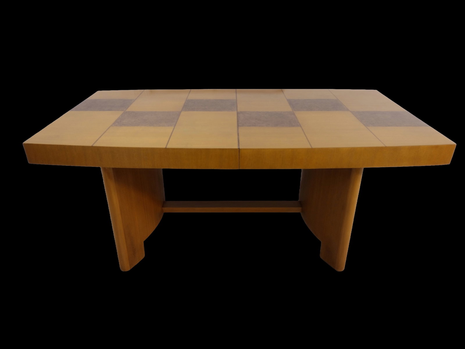 Sculptural Mid-Century Blonde Mahogany Dining Table by Herman Miller With Burlwood Patchwork Top & L - 11