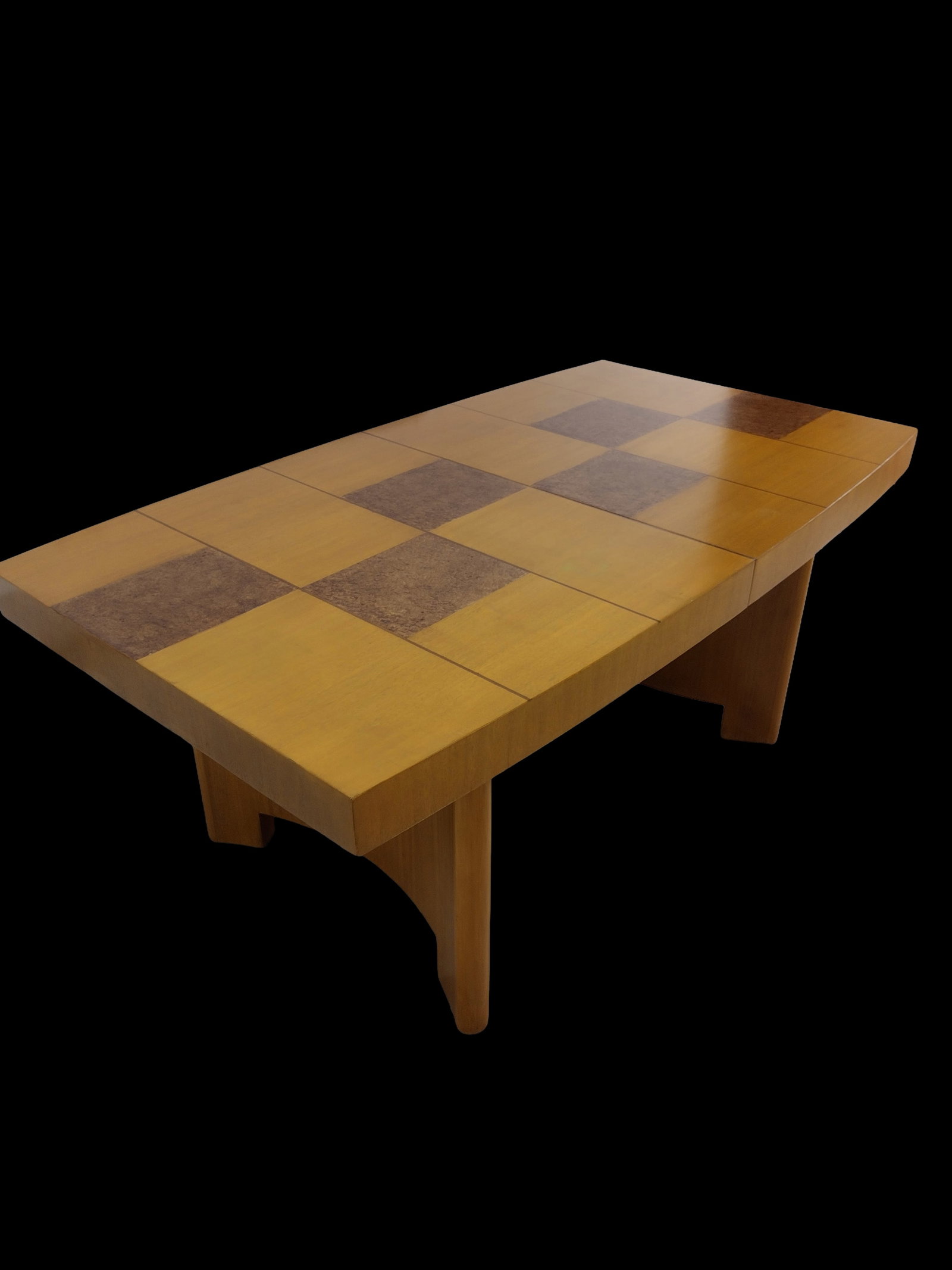 Sculptural Mid-Century Blonde Mahogany Dining Table by Herman Miller With Burlwood Patchwork Top & L - 12