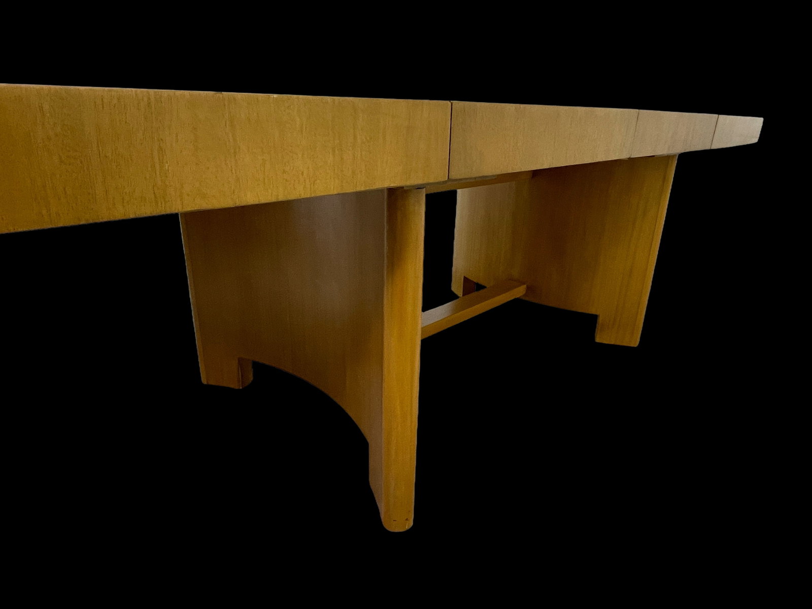 Sculptural Mid-Century Blonde Mahogany Dining Table by Herman Miller With Burlwood Patchwork Top & L - 14