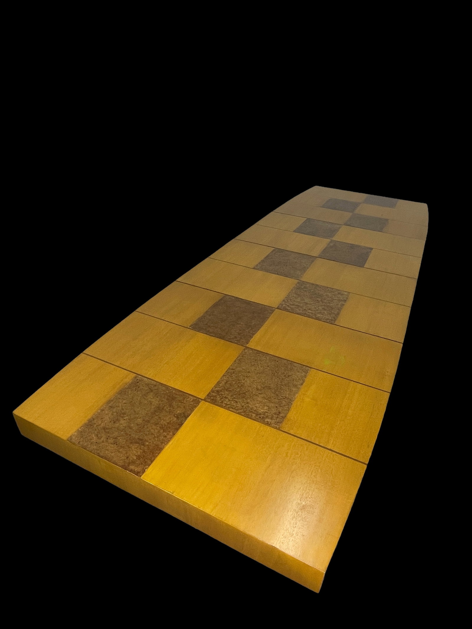 Sculptural Mid-Century Blonde Mahogany Dining Table by Herman Miller With Burlwood Patchwork Top & L - 2