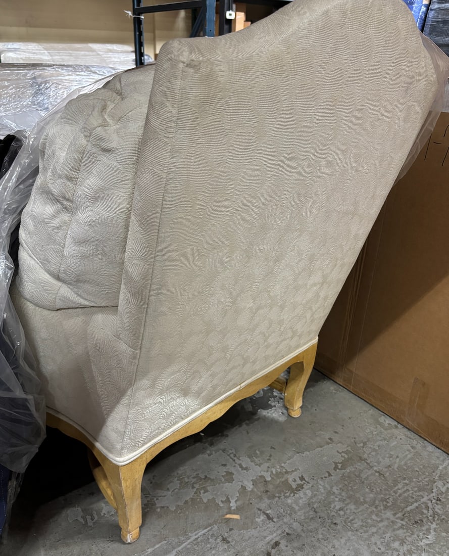 Pair of Late 20th Century Pickled Oak Bergere Chairs - 11