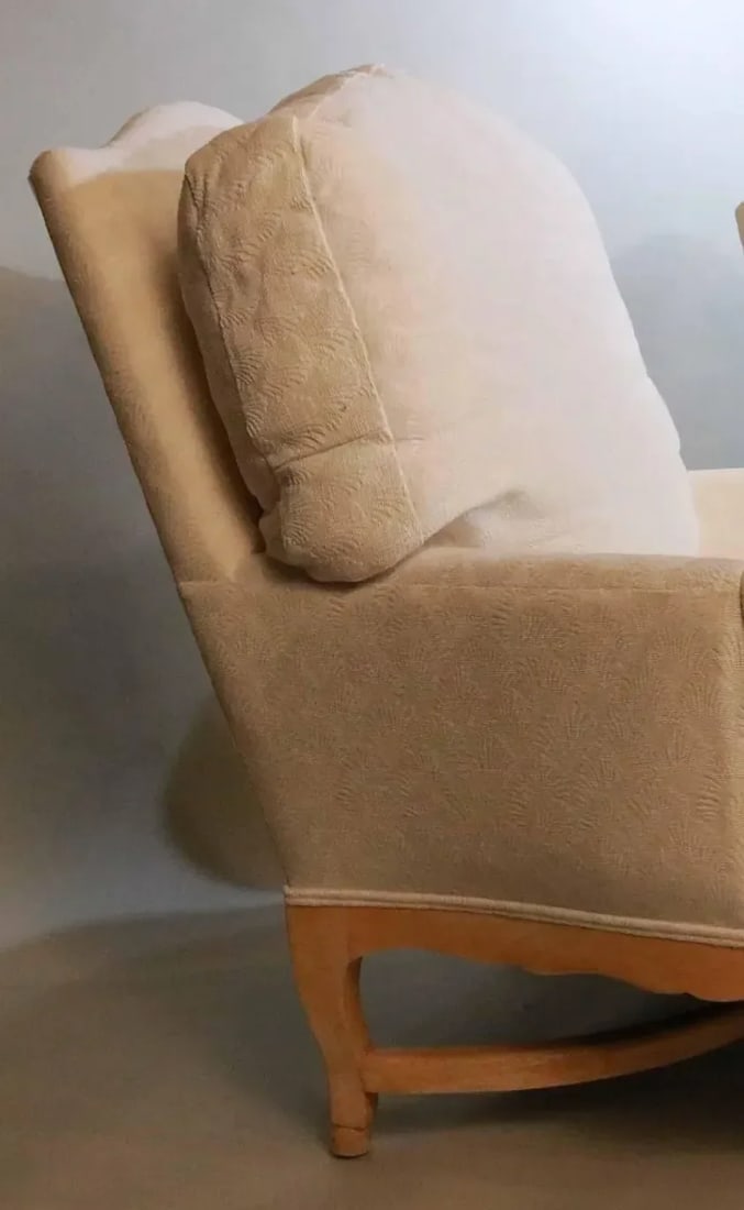 Pair of Late 20th Century Pickled Oak Bergere Chairs - 8