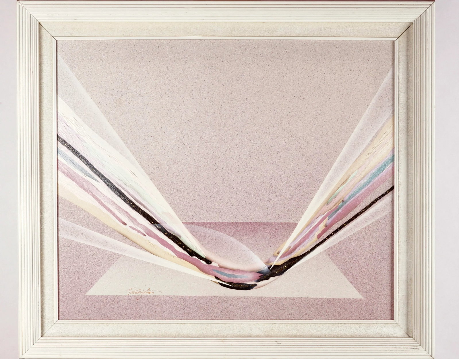 Vintage Postmodern Abstract Oil Painting by Kingston - 10