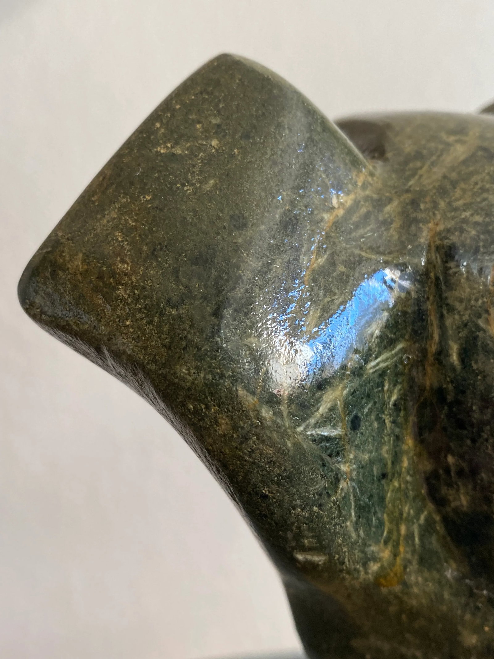 Carved Stone Modernist Abstract Sculpture Signed by Artist - 11
