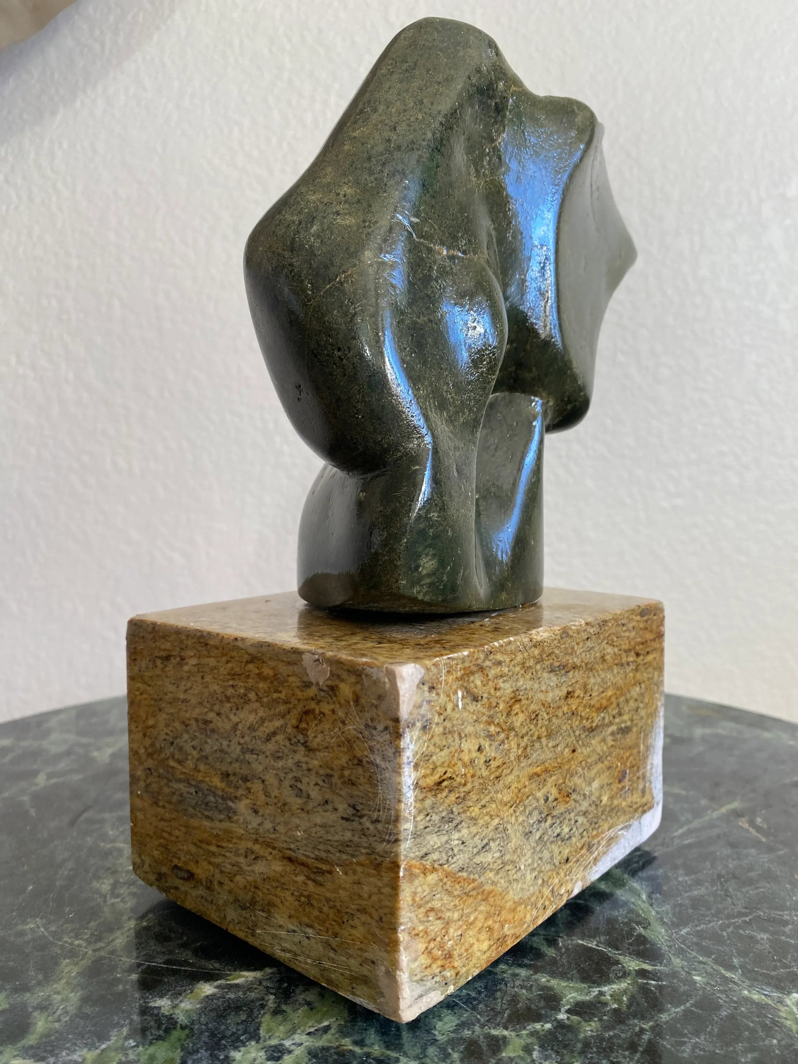 Carved Stone Modernist Abstract Sculpture Signed by Artist - 2