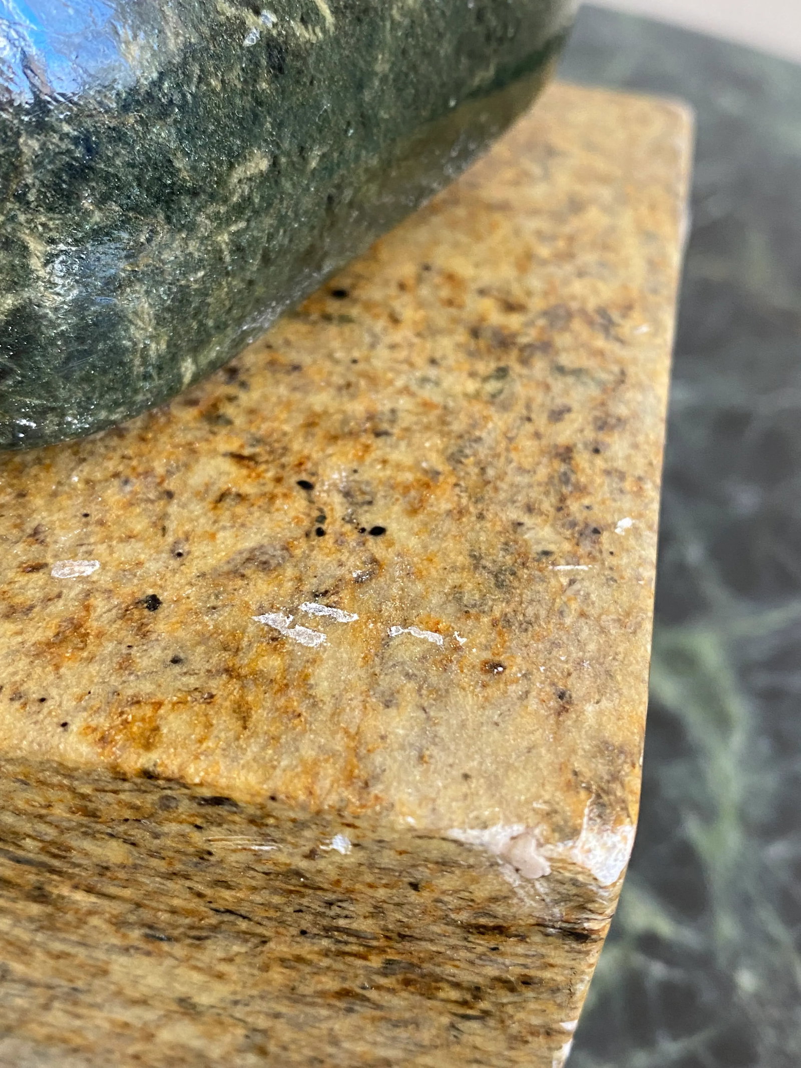 Carved Stone Modernist Abstract Sculpture Signed by Artist - 4