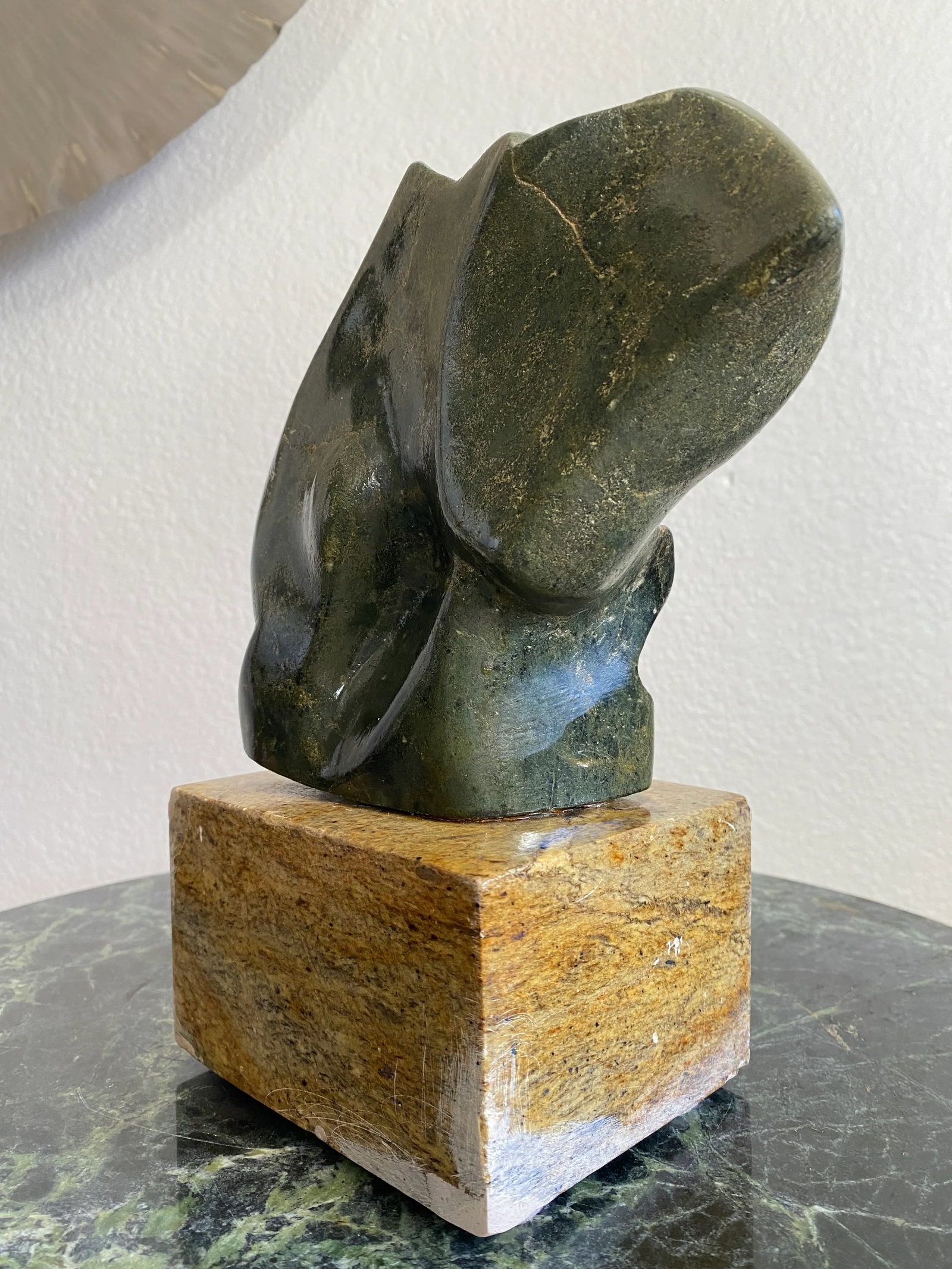 Carved Stone Modernist Abstract Sculpture Signed by Artist - 8