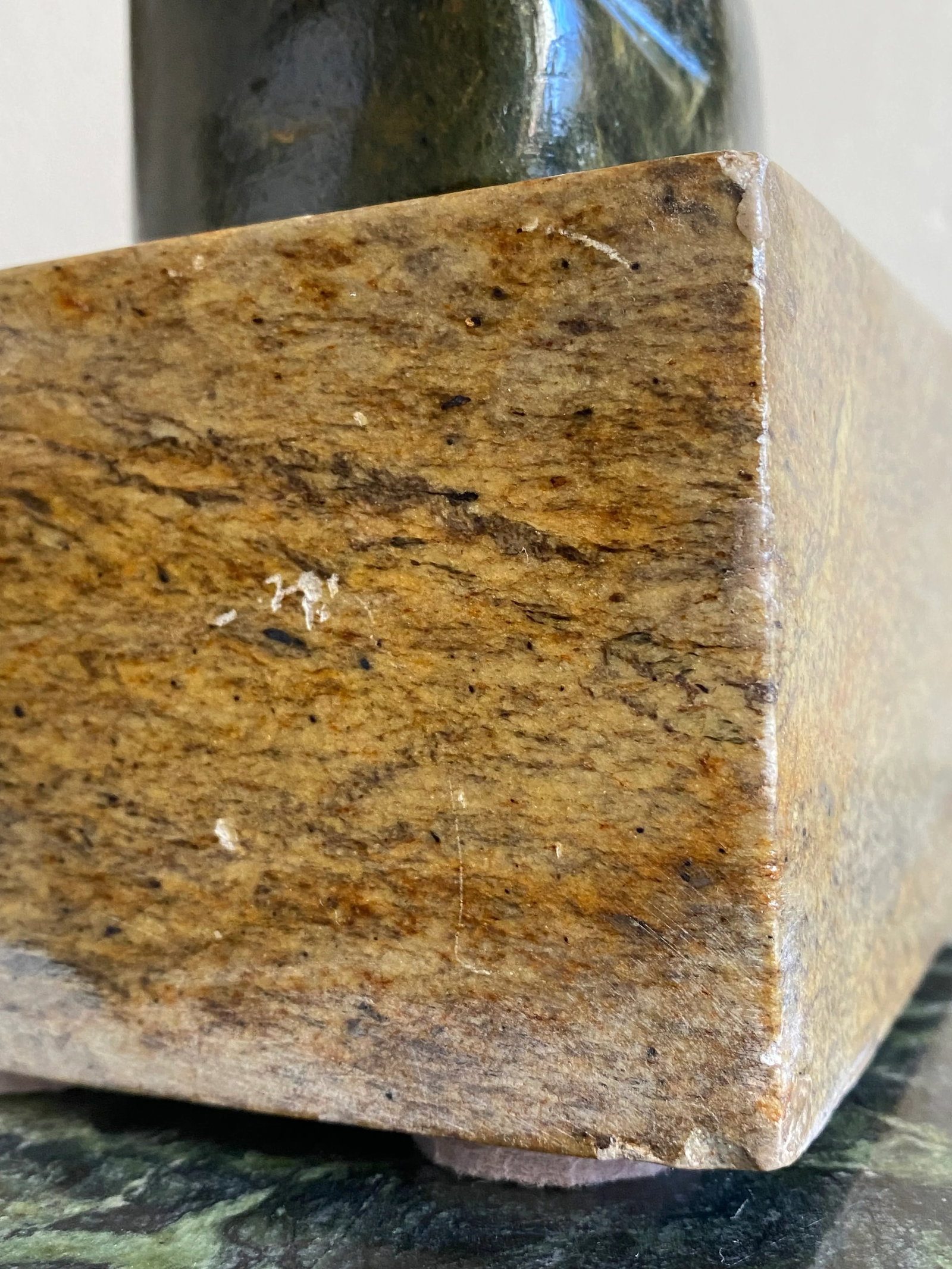 Carved Stone Modernist Abstract Sculpture Signed by Artist - 9