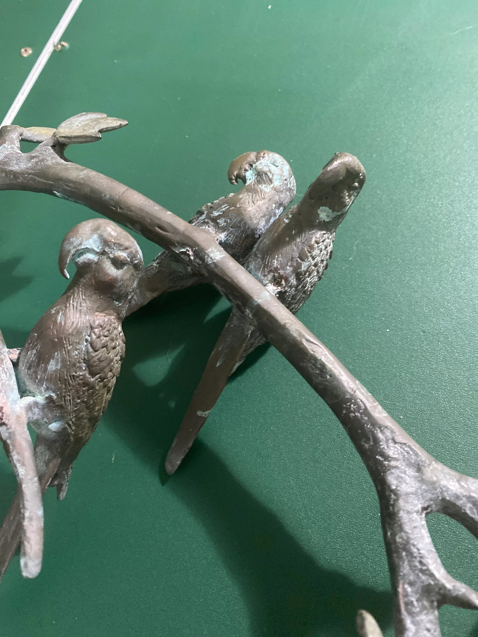 1960s Giacometti Style Bronze Birds on a Branch - 12