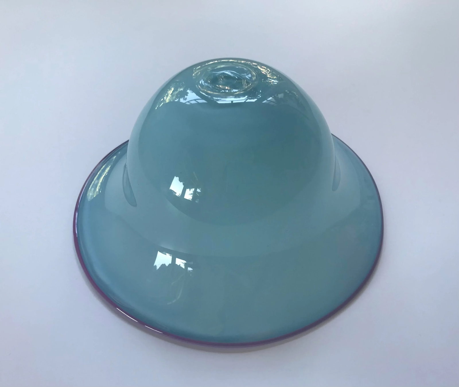 Vintage 1980s Postmodern Hand Blown Murano Art Glass Bowl - 11