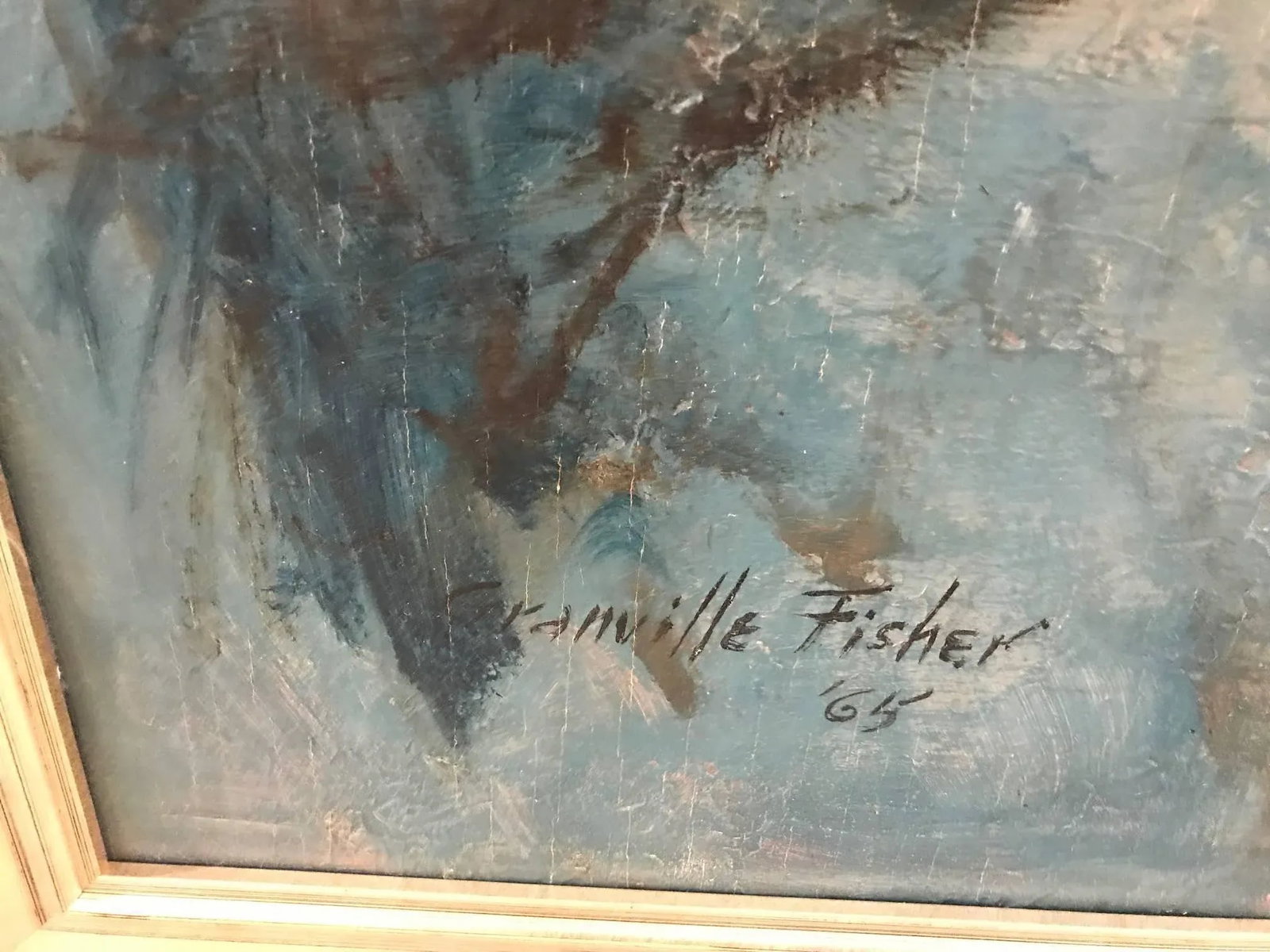 Mid-20th Century Female Nude Oil Painting on Board - 5