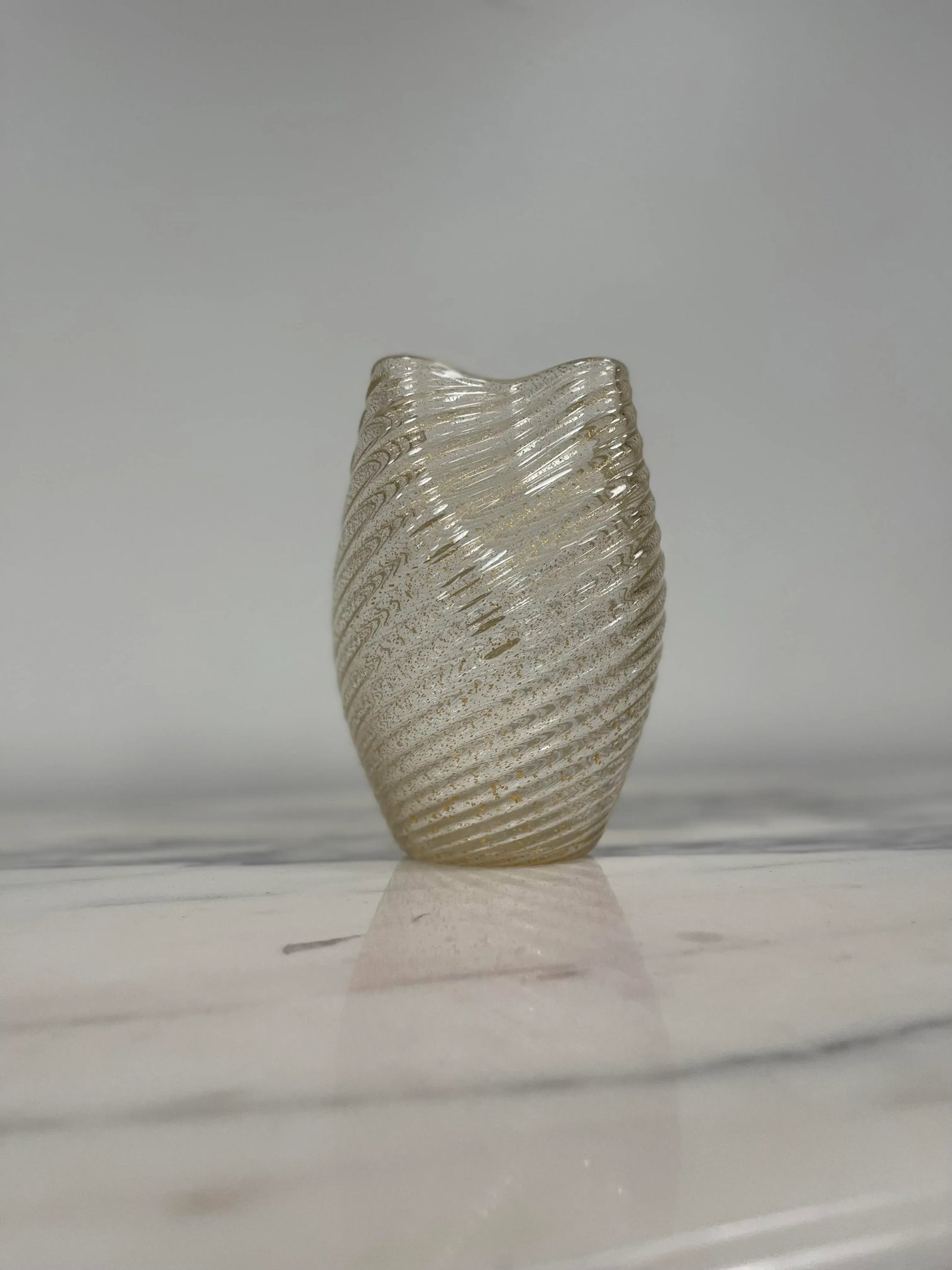 Murano Italy Camer Gold Vase With Original Mica Sticker - 9