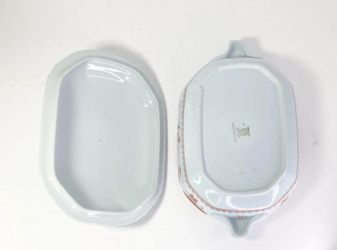 1960s Spode Gloucester Red, Ceramic Lidded Ironstone Serving Bowl - 4