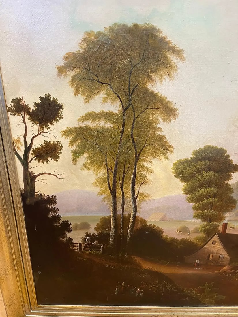 19th Century American Landscape Painting in Style of George Caleb Bingham - 3