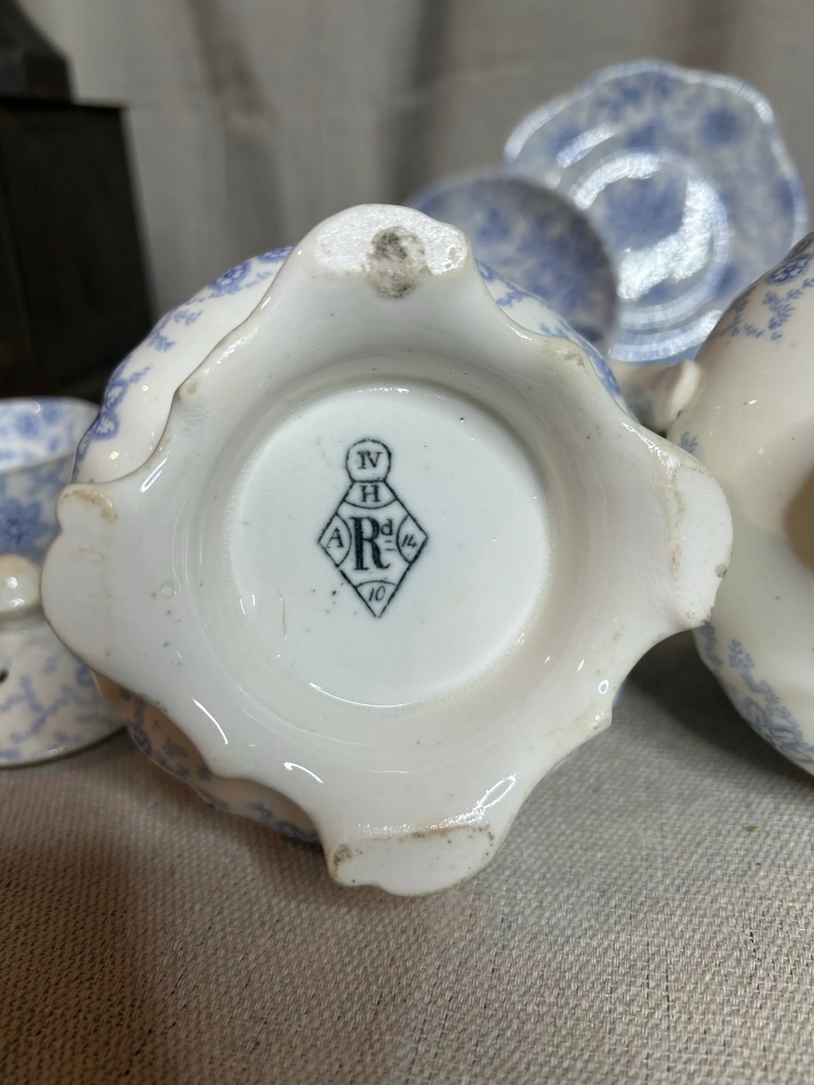 Antique Staffordshire Transferware Miniature Child's Tea Set - 6