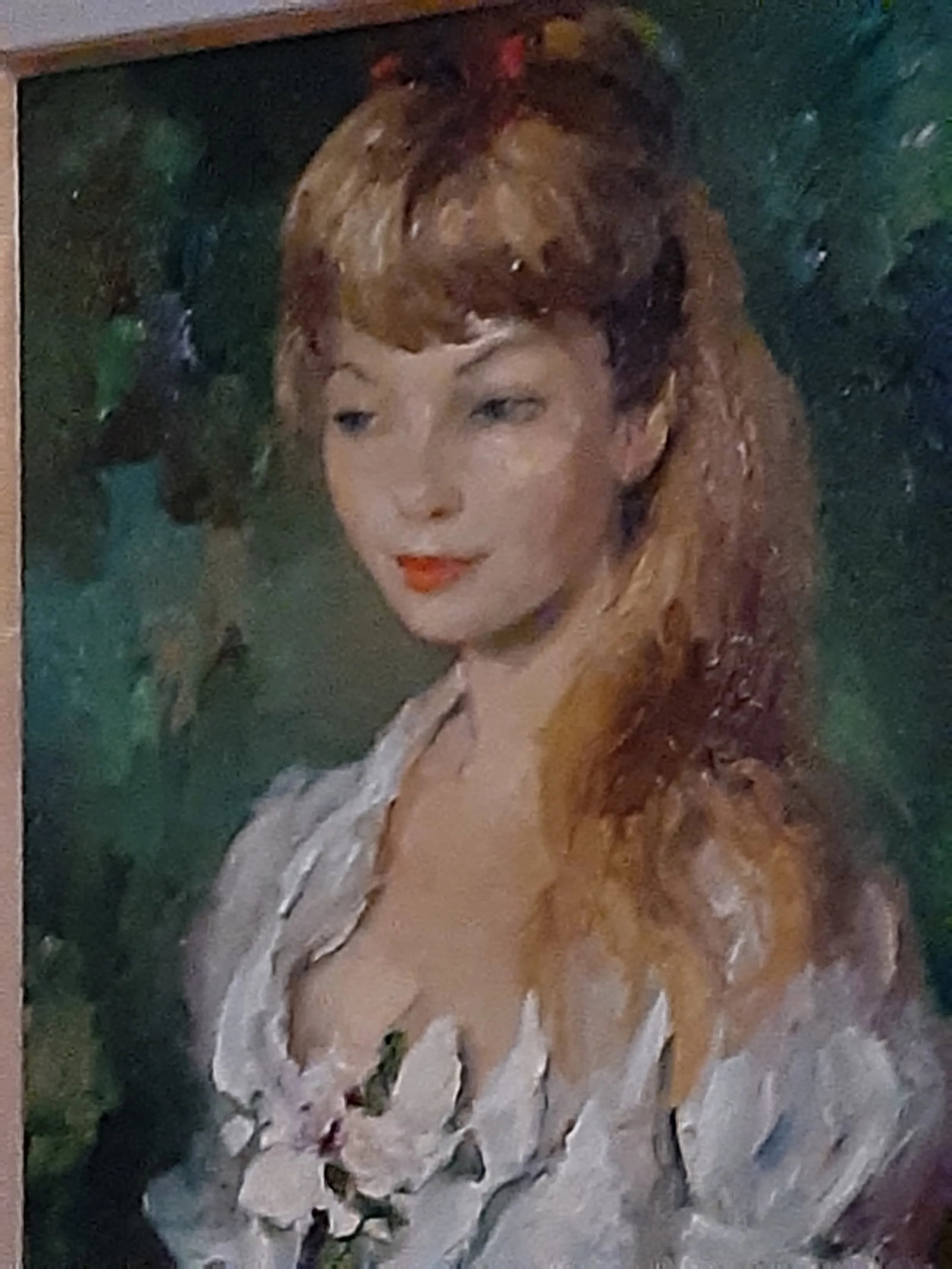 Mid 20th Century Original Oil Marcel Dyf Muse Painting of His Muse, Framed - 4