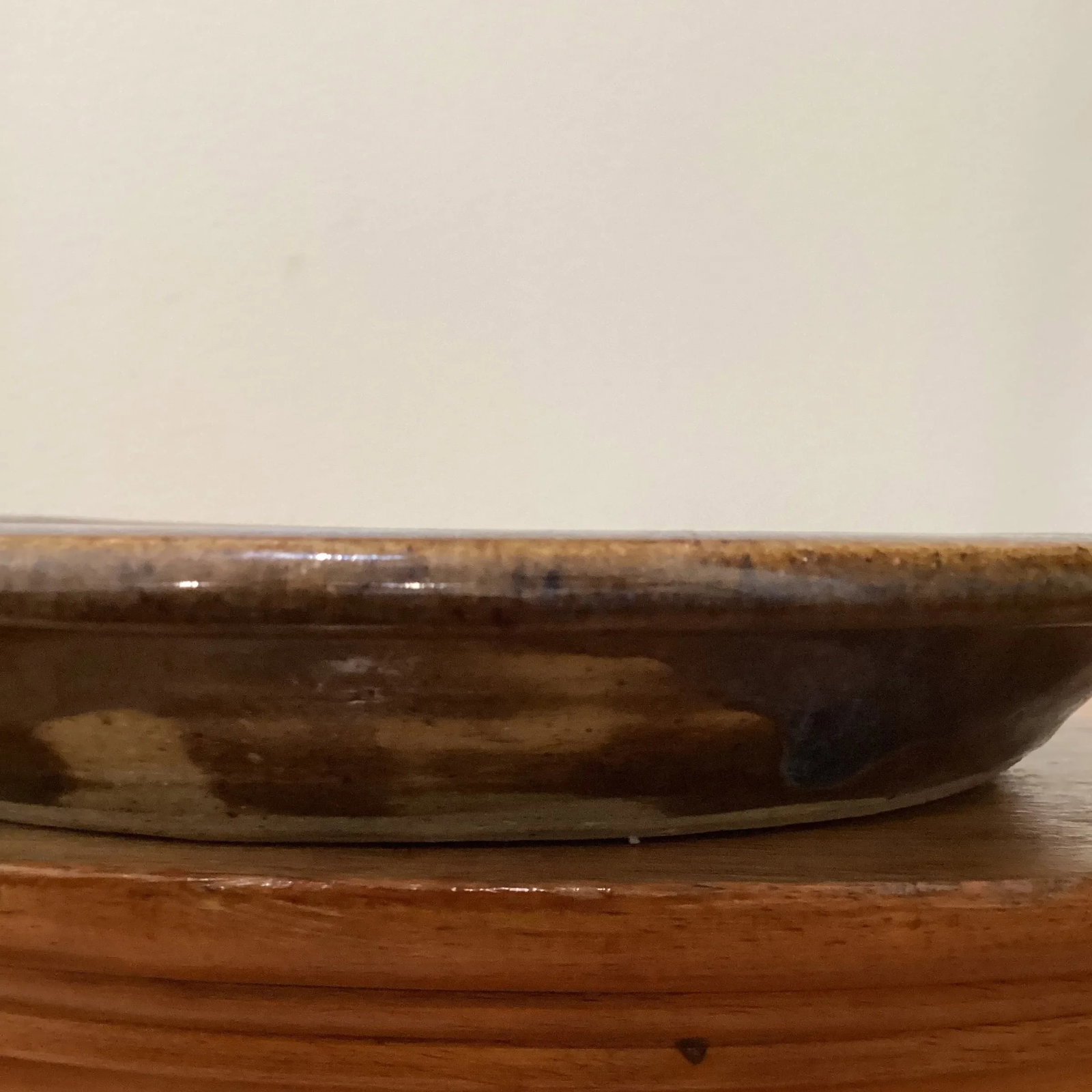 Late 20th Century Vintage Glazed Studio Pottery Plate Signed Dated - 5