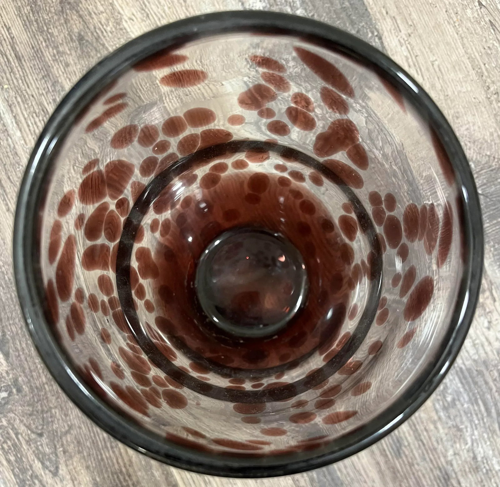 1960s Purple Tortoiseshell Blown Glass Art Vase Attributed to Murano - 4