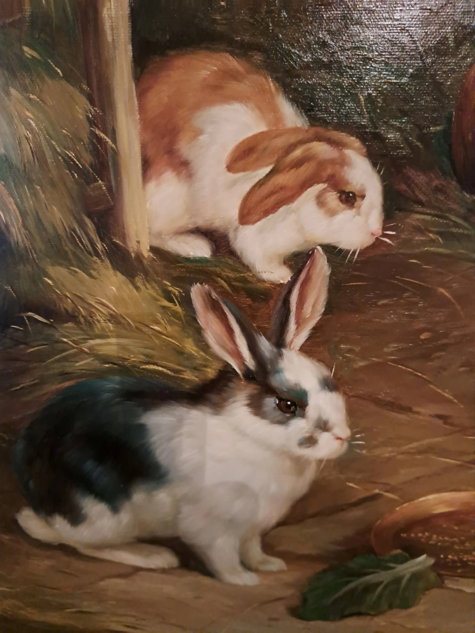 Rabbits at Rest Oil on Canvas by Hegel - 5