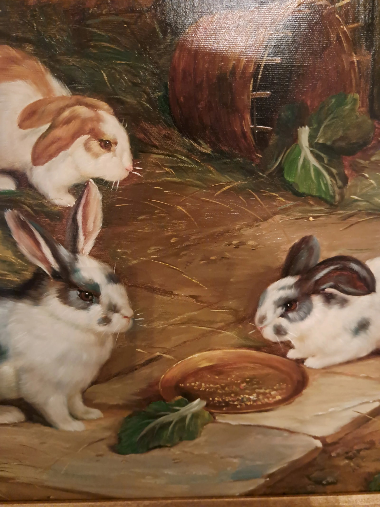 Rabbits at Rest Oil on Canvas by Hegel - 7