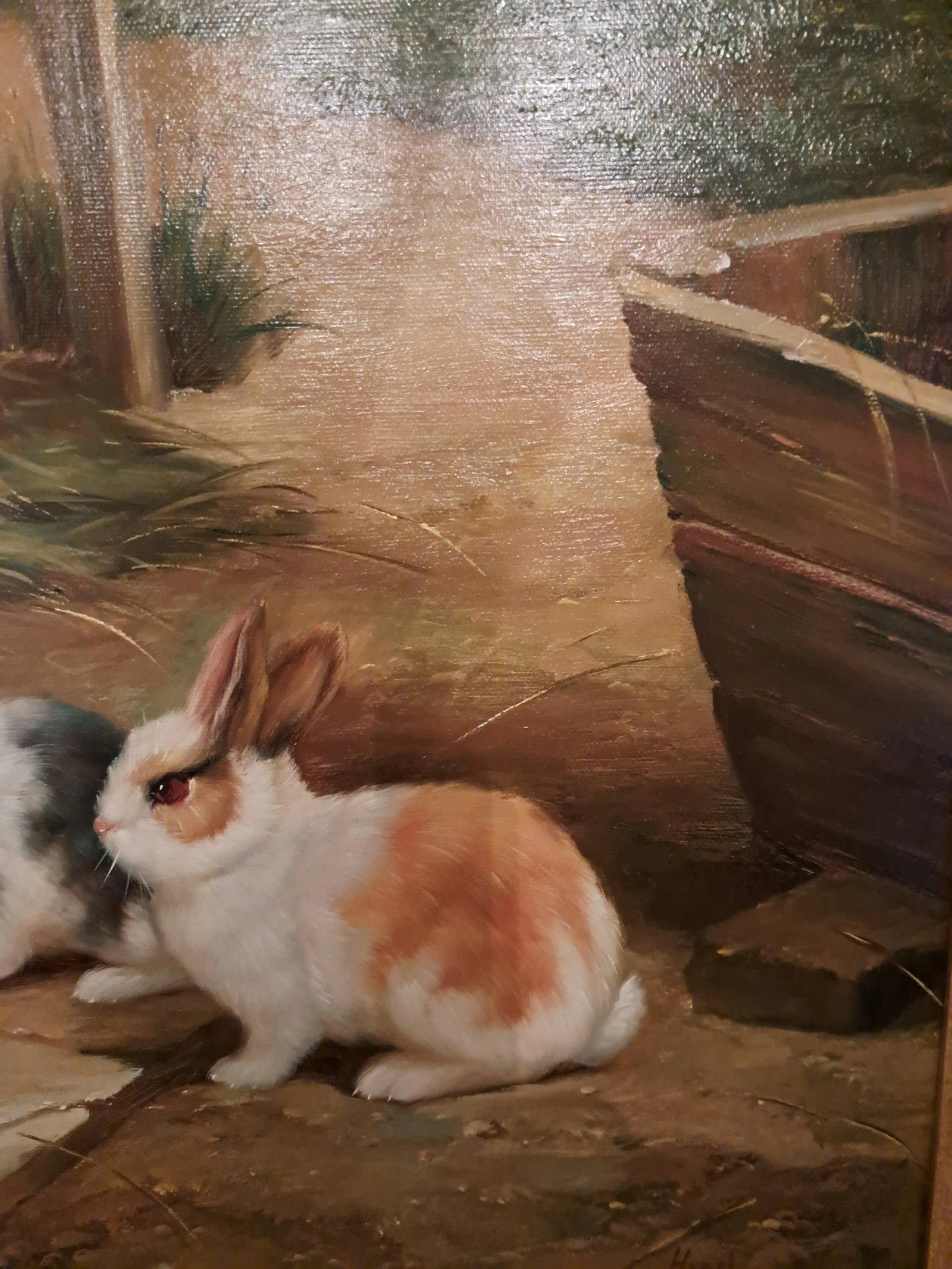 Rabbits at Rest Oil on Canvas by Hegel - 8