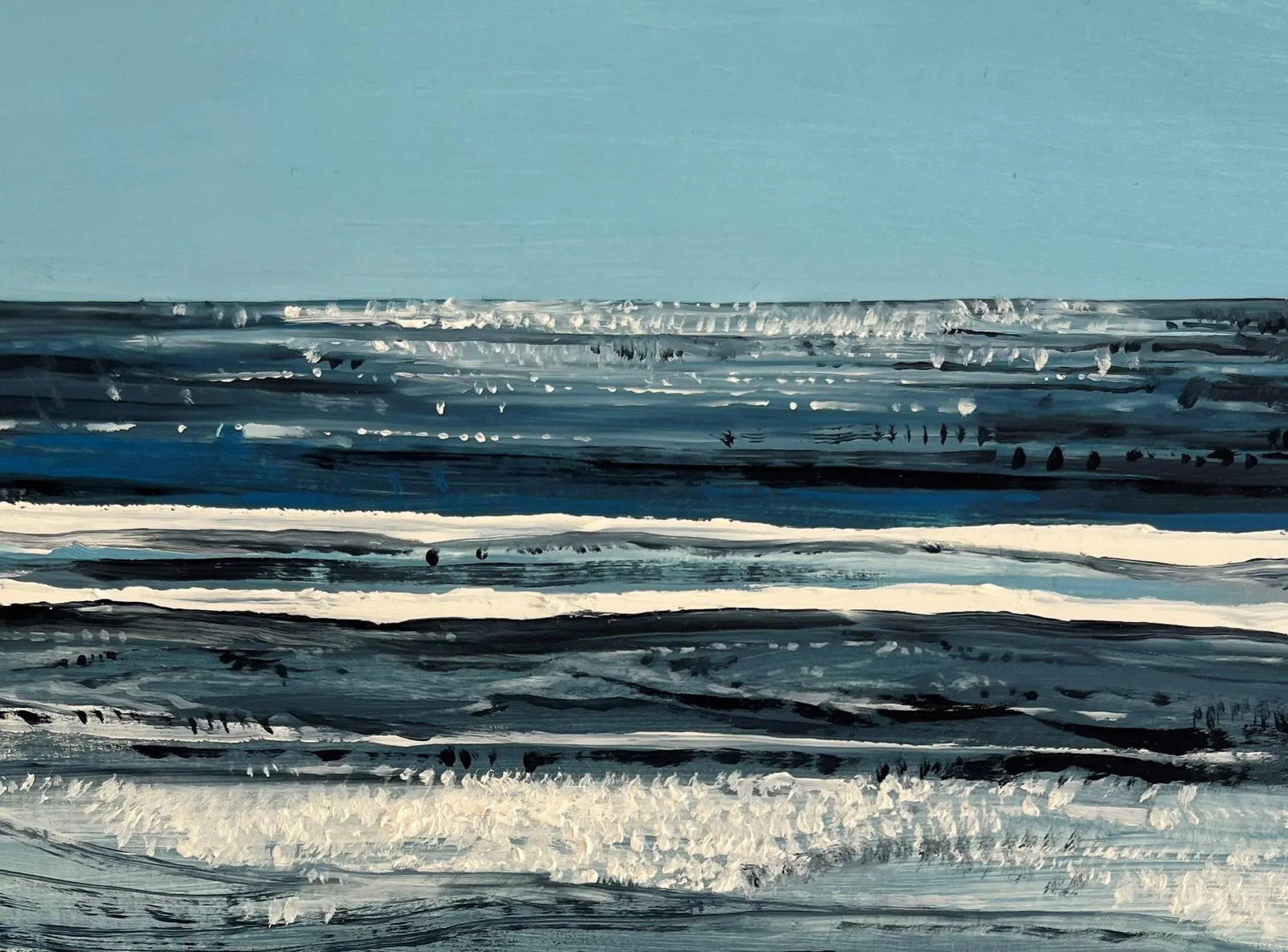 Glimmer, Original Miniature Seascape Oil Painting by Jessica Fairley - 2
