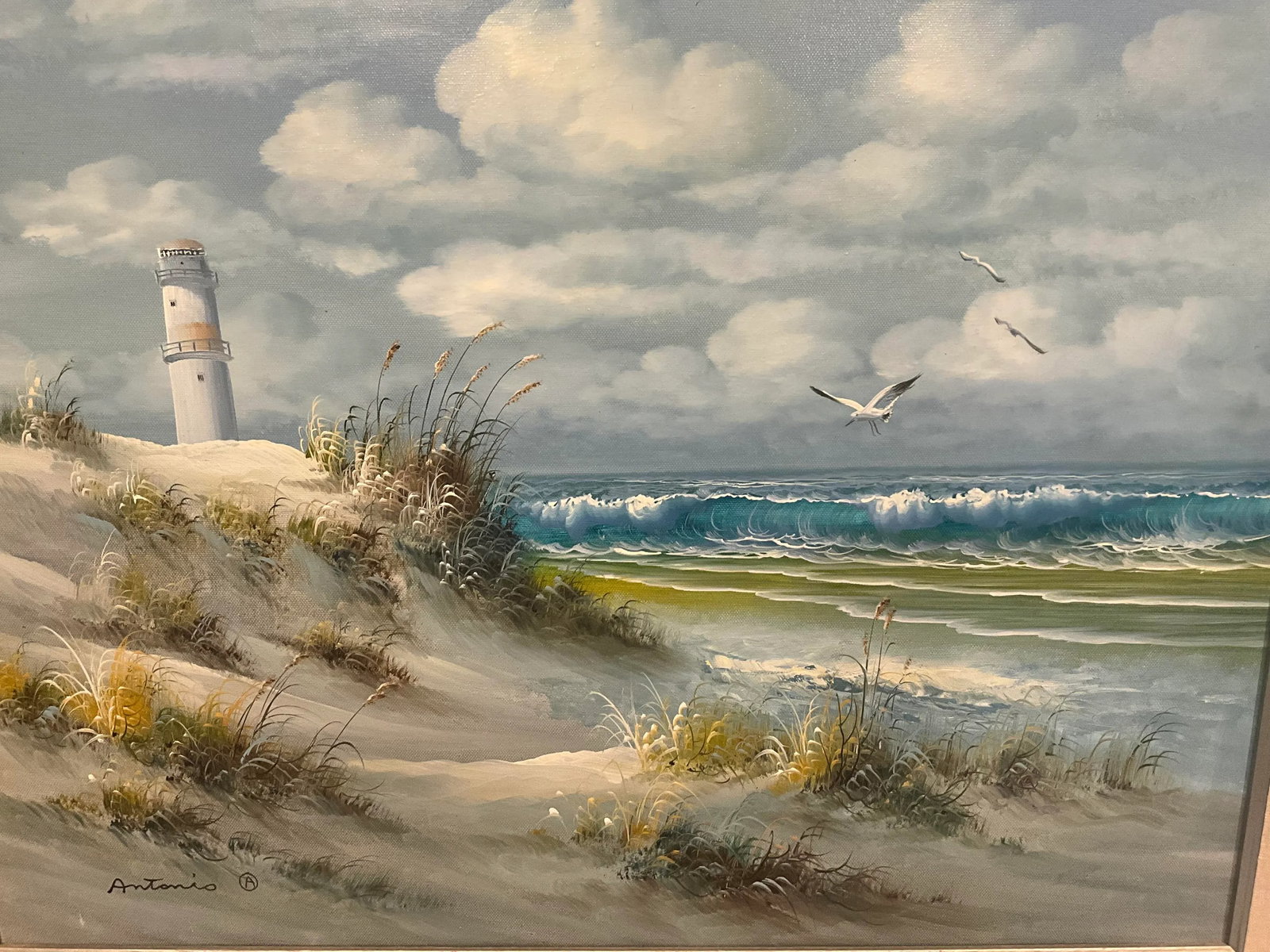 Antonio Tano Seascape Oil Painting Framed - 5