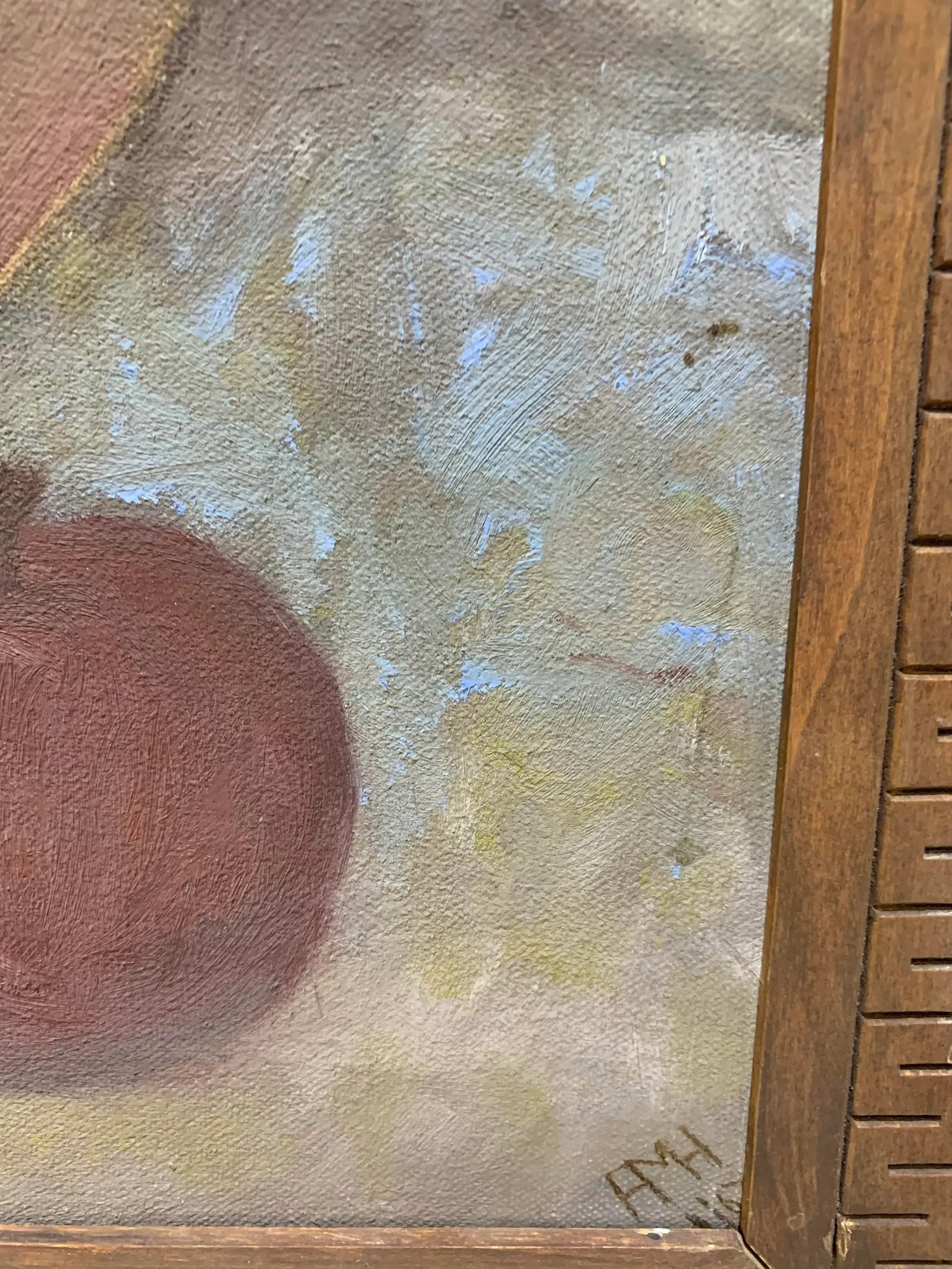 Mid-Century Tabletop Still Life Painting, Framed - 6