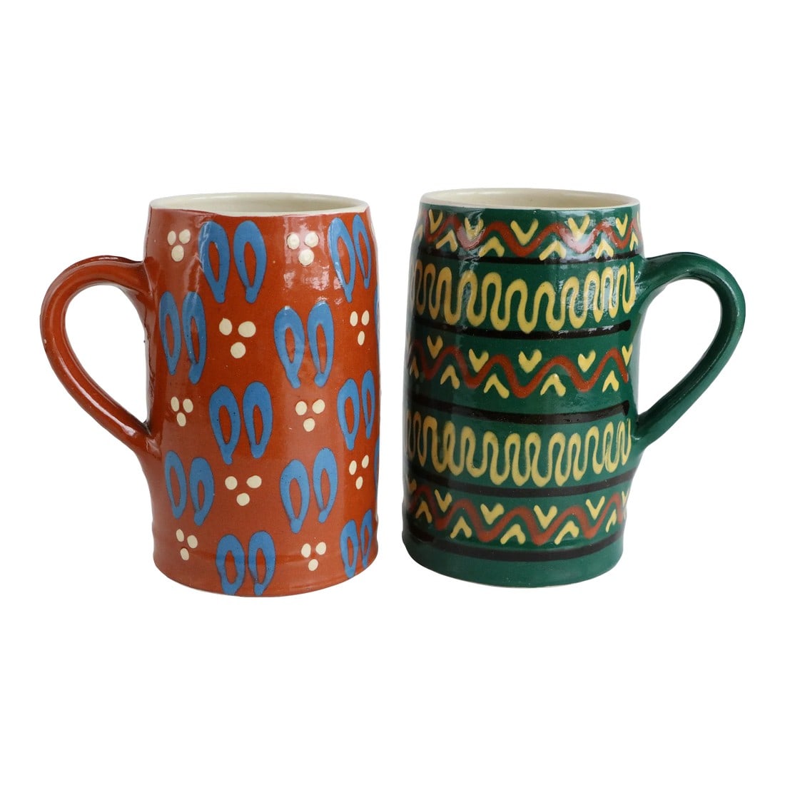 German Slipware Steins - a Pair (1 of 10)
