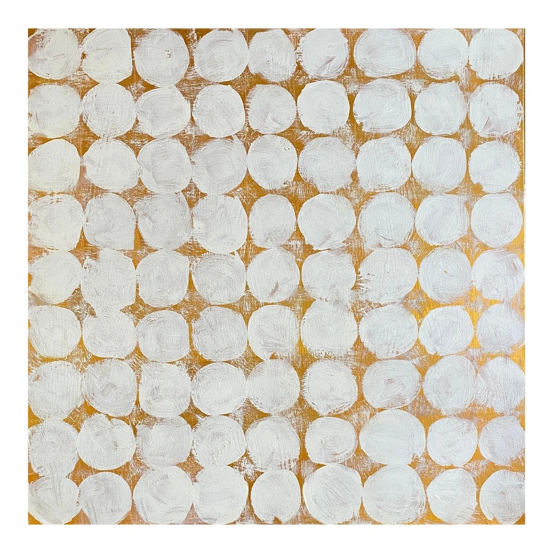 Sarah Trundle, Contemporary Abstract Painting, "Communion: Circles in Gold" (1 of 8)