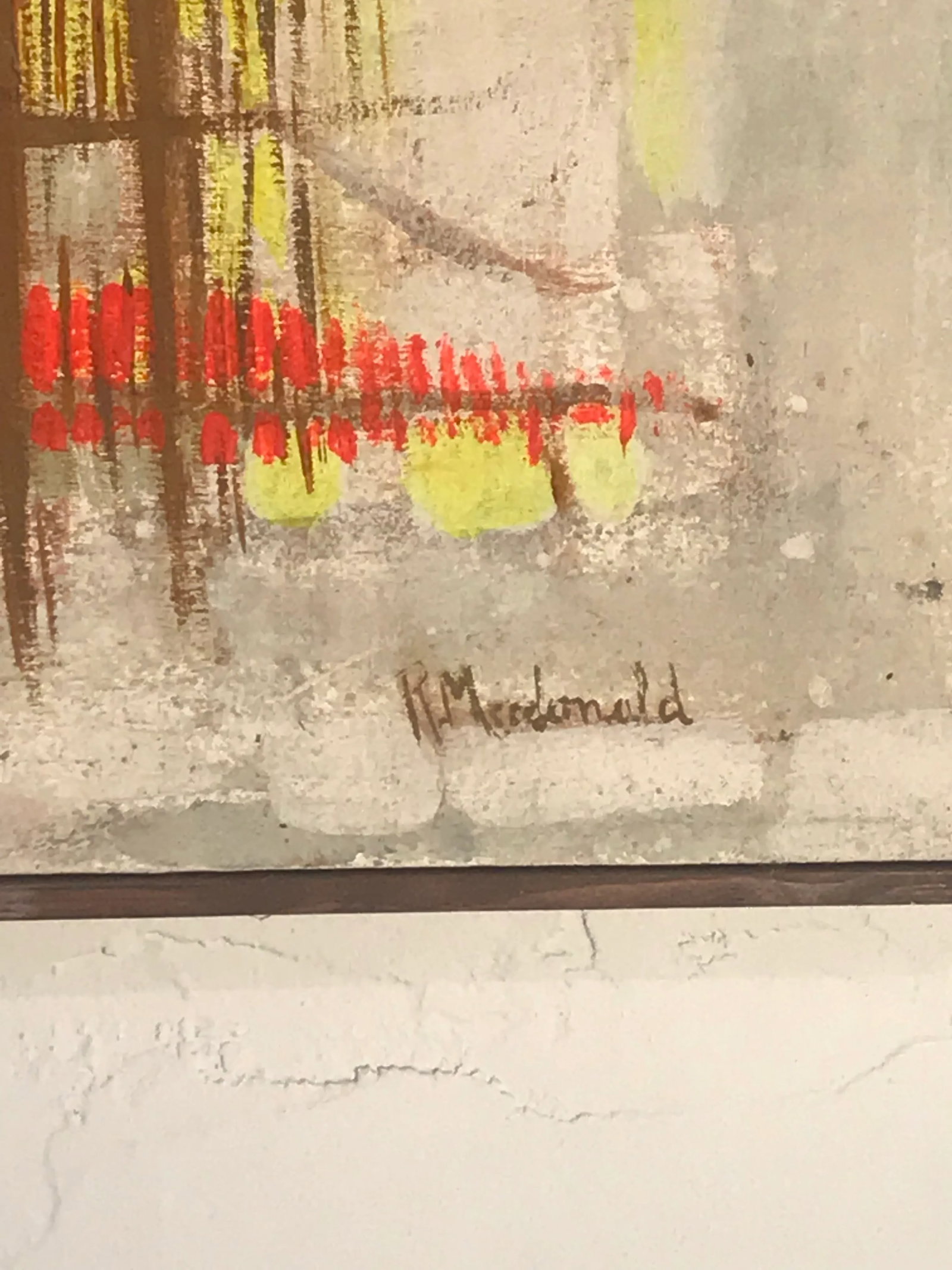 1970s Vintage Modernist Abstract Acrylic on Canvas Painting - 2