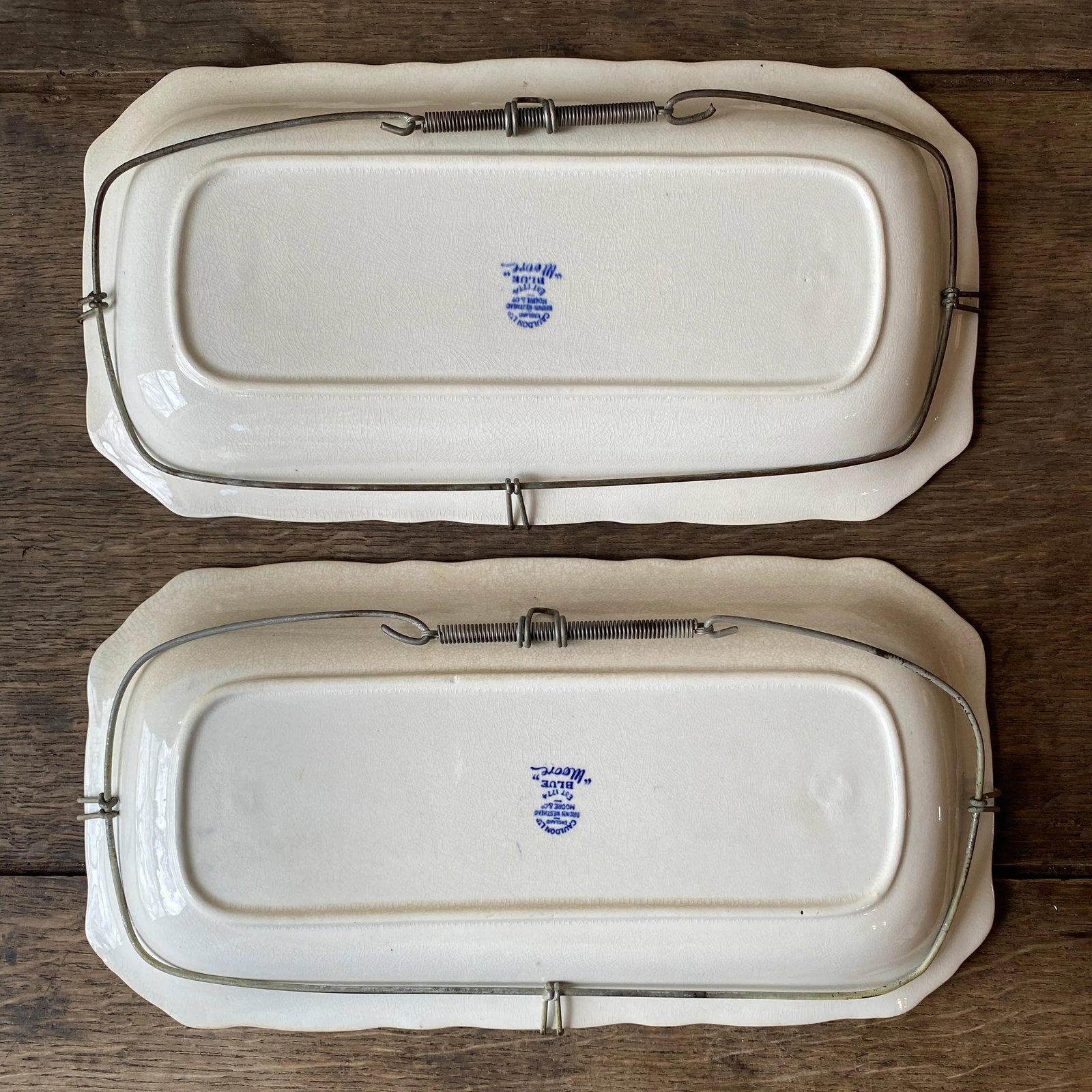 Antique Cauldon Ltd. England Blue Moore Platters- a Pair - 10
